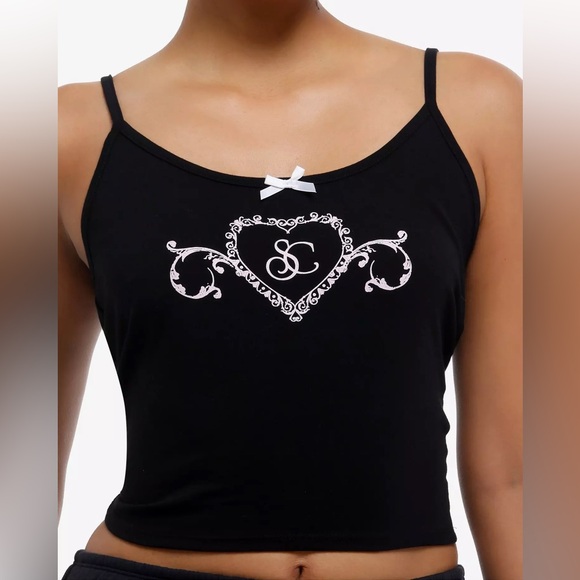 Sabrina Carpenter Heart Initials Crop Cami Hot Topic - Picture 1 of 2